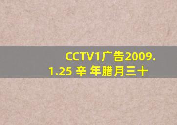 CCTV1广告2009.1.25 辛 年腊月三十